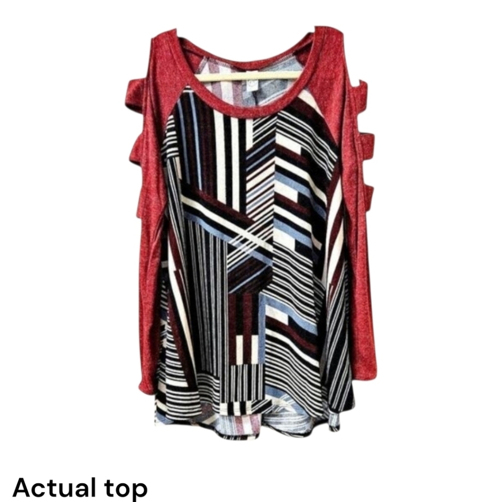 CY FASHION Women's New LongSleeve Cutout Abstract Top S/L - Picture 3 of 16